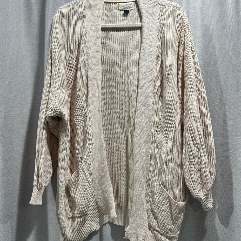 Universal Thread Women's Beige Open-Front Cardigan